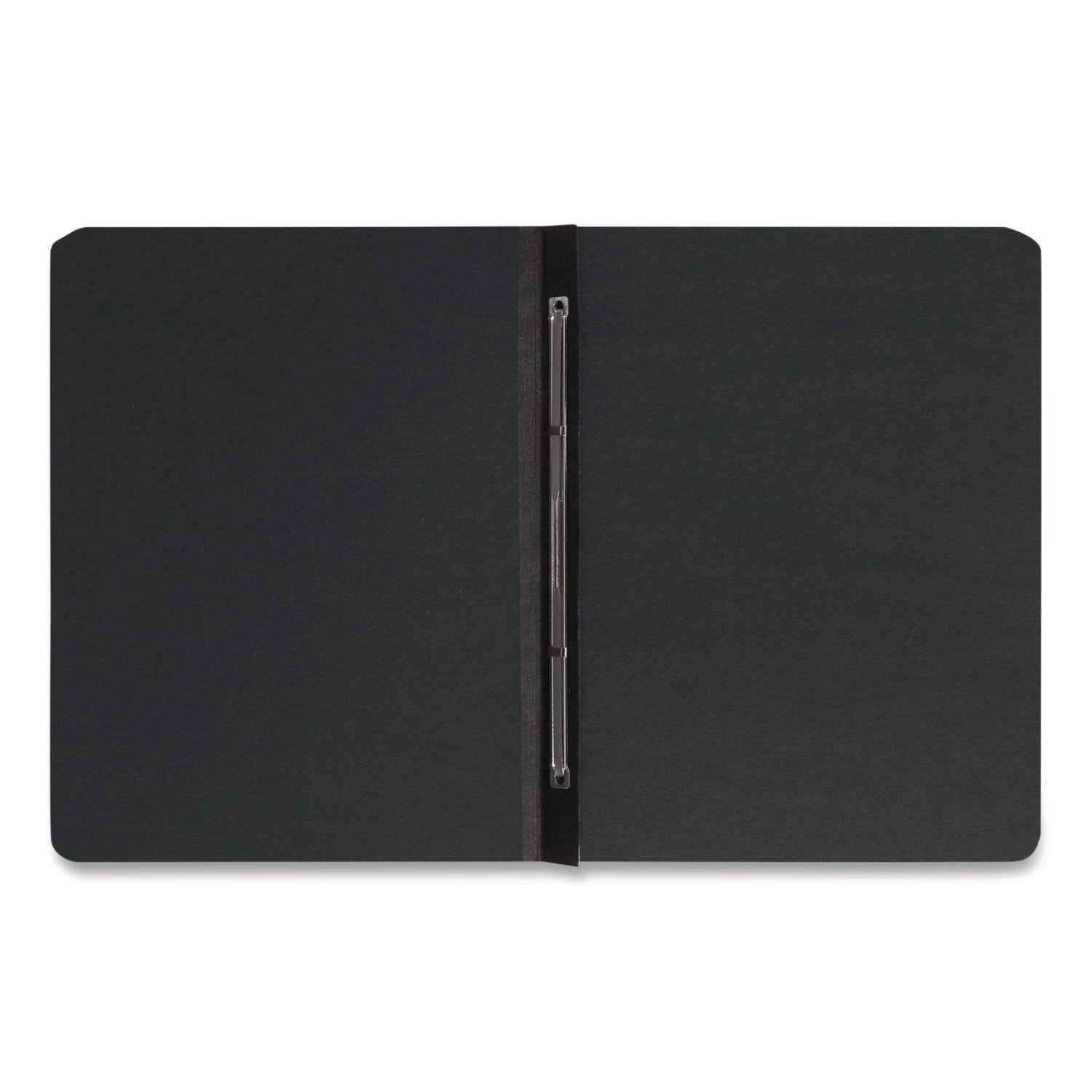 Smead Letter Recycled Fastener Folder - 3" Folder Capacity - 8 1/2" x 11" - 350 Sheets Capacity - 3" Expansion - 1 Fastener(s) - 25 pt. - Pressboard - Black - Metal Compressor, Hinged - 100% Paper Recycled - 1 Each