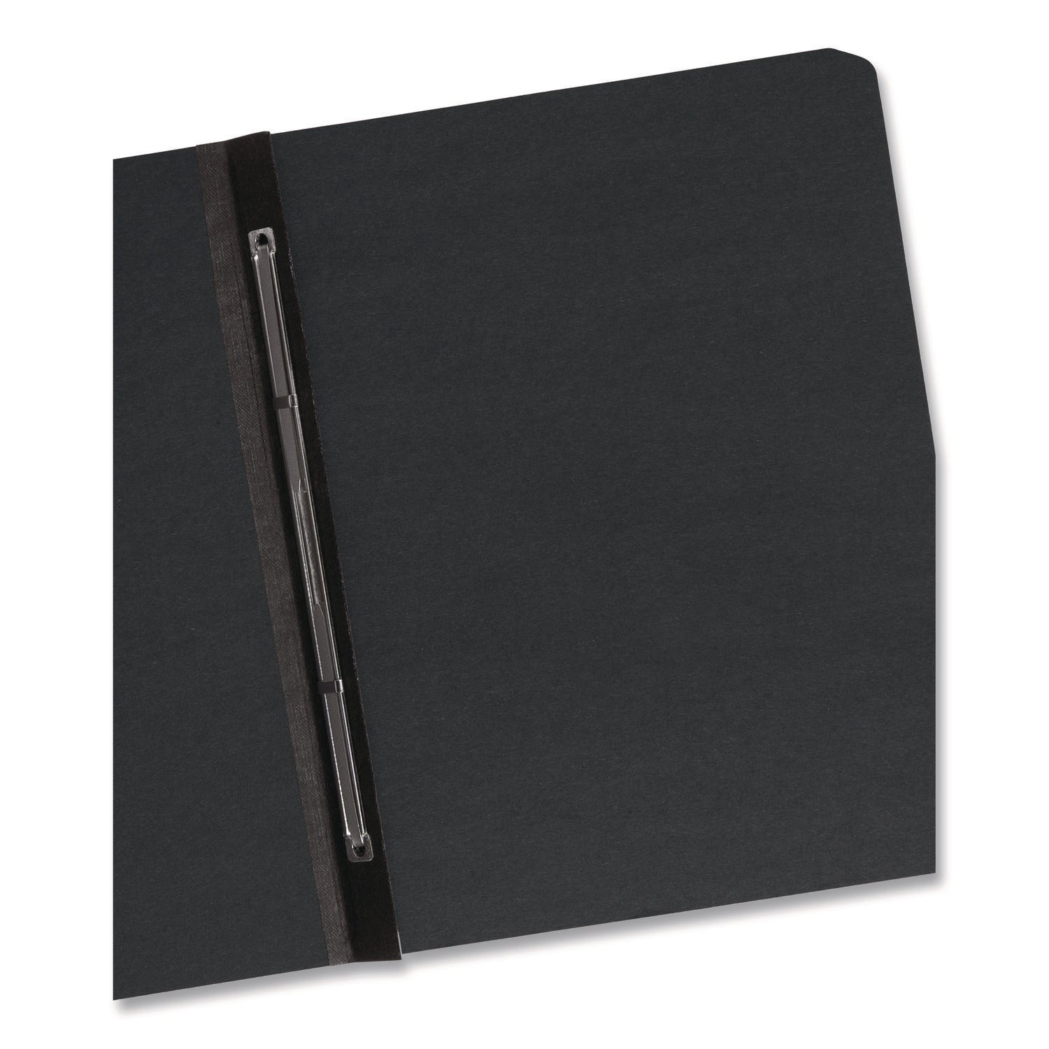 Smead Letter Recycled Fastener Folder - 3" Folder Capacity - 8 1/2" x 11" - 350 Sheets Capacity - 3" Expansion - 1 Fastener(s) - 25 pt. - Pressboard - Black - Metal Compressor, Hinged - 100% Paper Recycled - 1 Each
