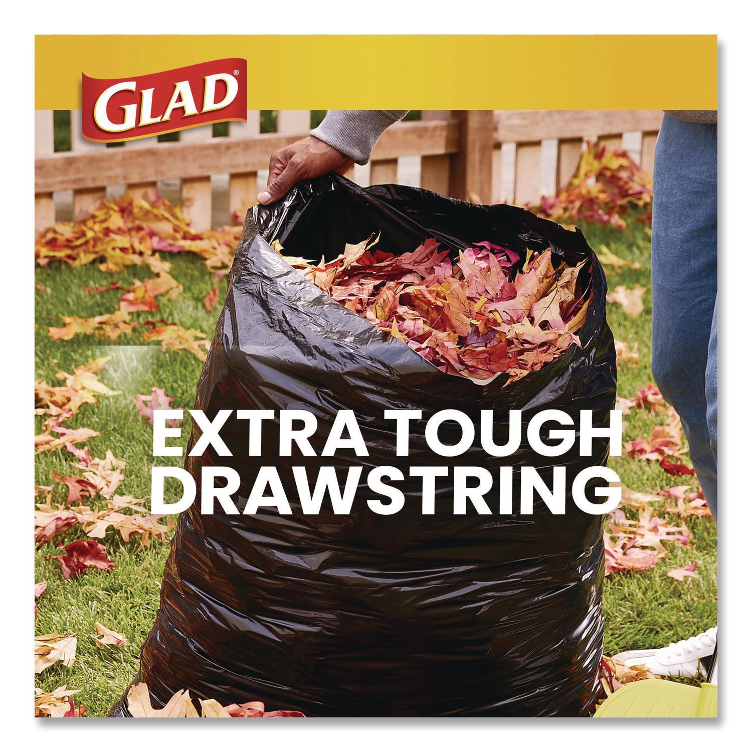 Guaranteed Strong Large Drawstring Trash Bags, Three-Ply, 30 gal, 1.05 mil, 30 x 33, Black, 28 Bags/Box, 6 Boxes/Carton