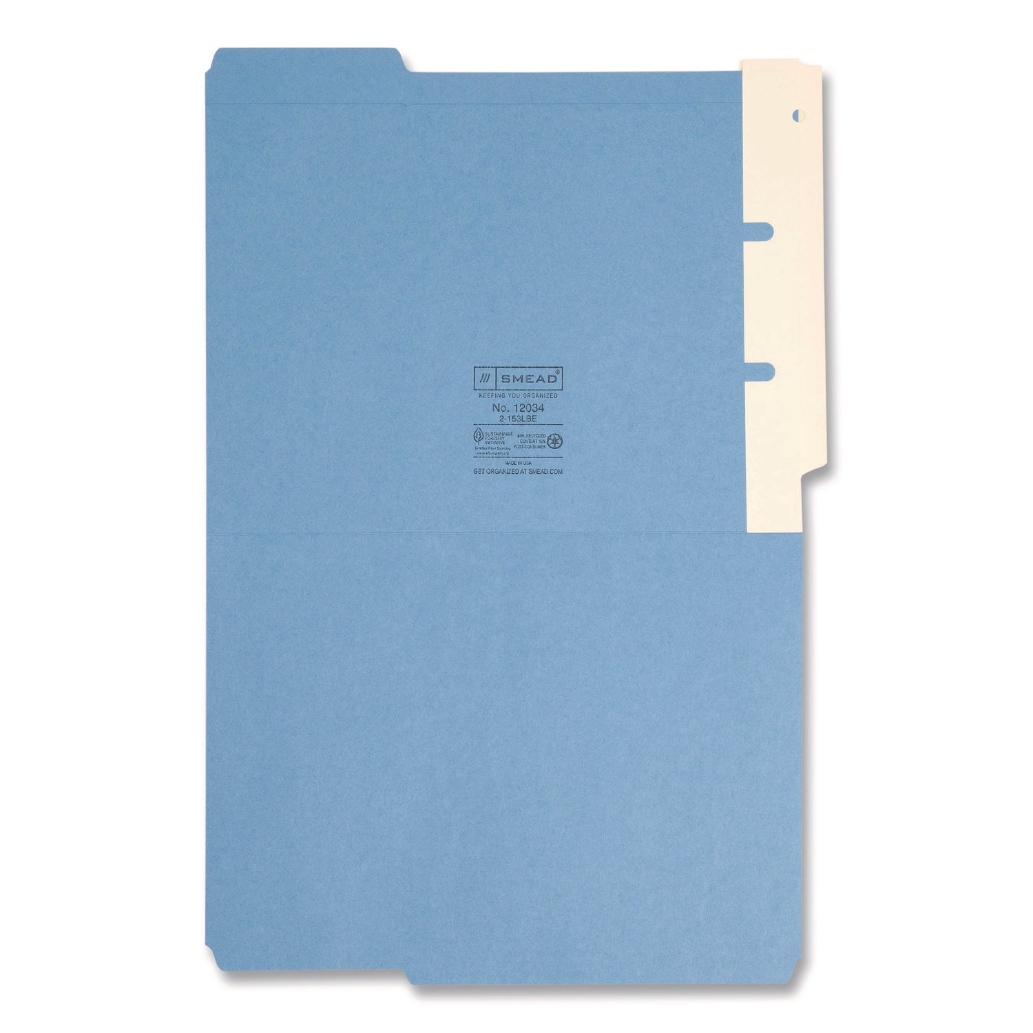 Smead Self-Adhesive End Tab Converters - End Tab(s) - 8" Tab Height - Letter/Legal - Permanent - Manila Tab(s) - 10% Recycled - 500 / Box