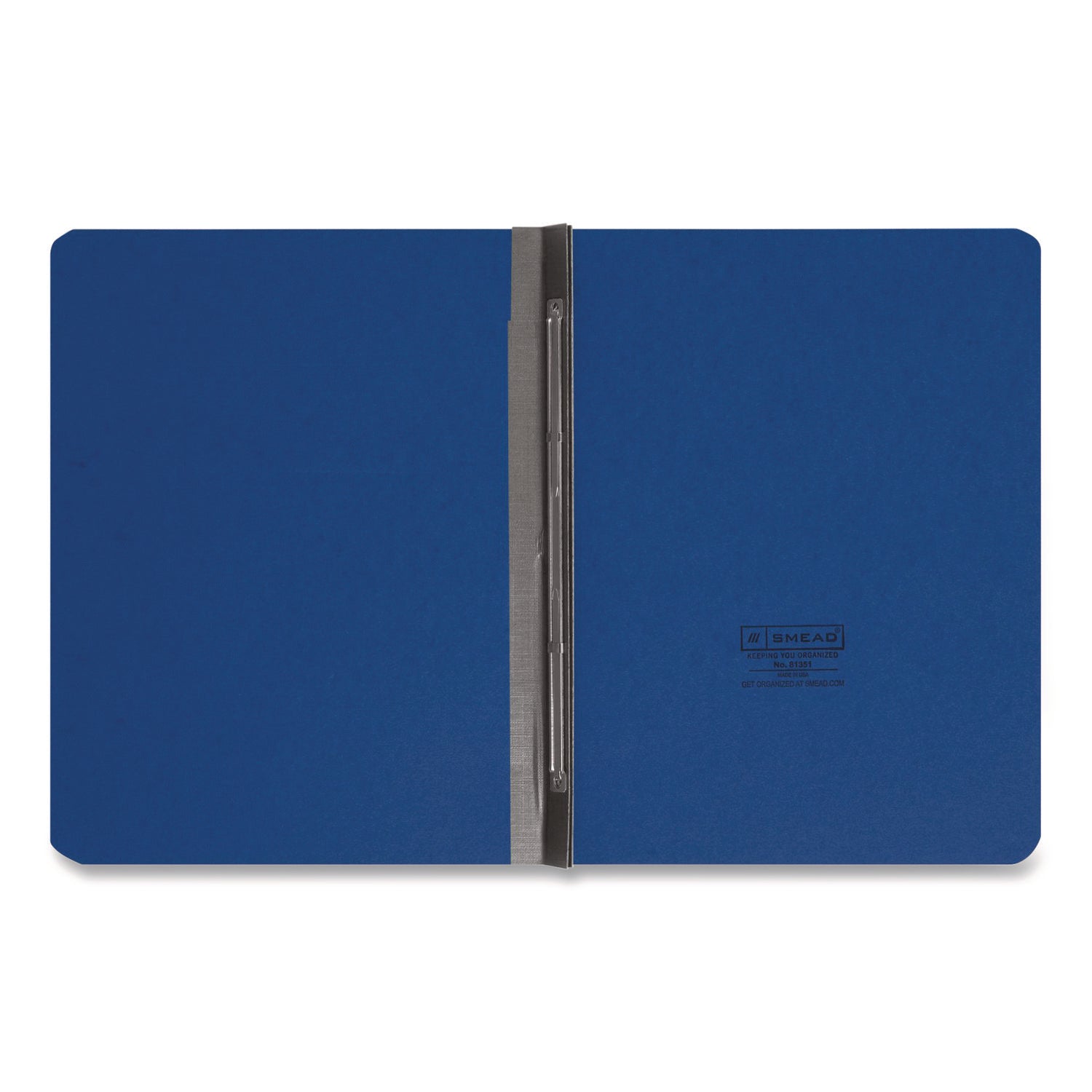 Smead Letter Recycled Fastener Folder - 8 1/2" x 11" - 3" Expansion - 1 Fastener(s) - 25 pt. - Pressboard - Dark Blue - Metal Compressor, Hinged - 100% Paper Recycled - 1 Each