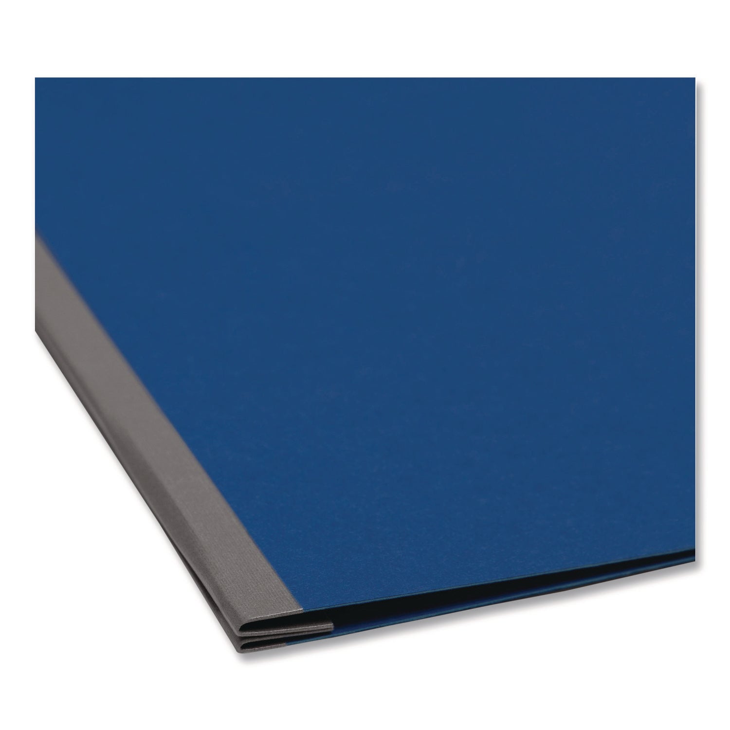 Smead Letter Recycled Fastener Folder - 8 1/2" x 11" - 3" Expansion - 1 Fastener(s) - 25 pt. - Pressboard - Dark Blue - Metal Compressor, Hinged - 100% Paper Recycled - 1 Each