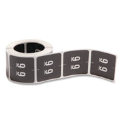 Numerical End Tab File Folder Labels, 9, 1.5 X 1.5, Black, 250/roll