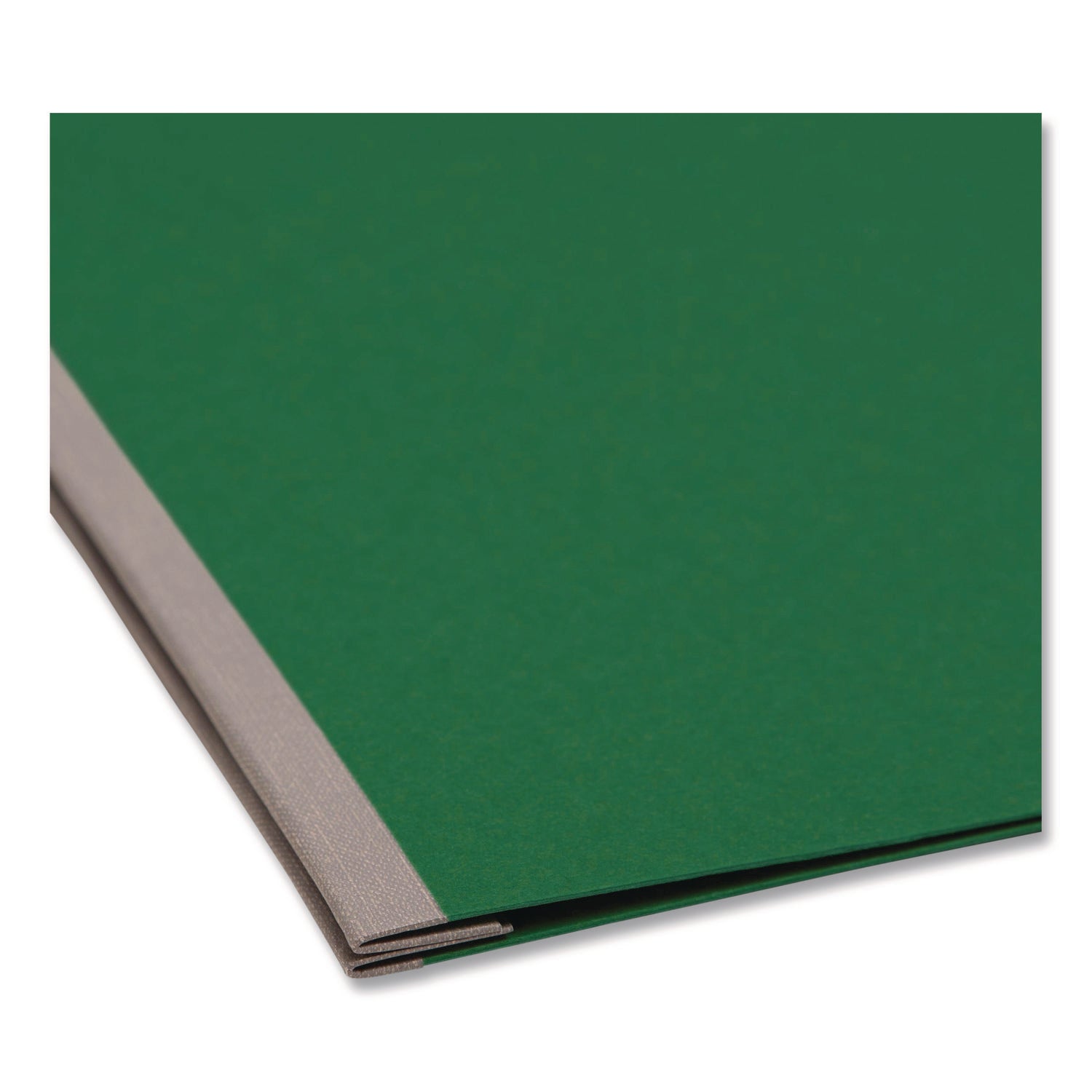 Smead Letter Recycled Fastener Folder - 3" Folder Capacity - 8 1/2" x 11" - 350 Sheets Capacity - 3" Expansion - 1 Fastener(s) - 25 pt. - Pressboard - Green - Metal Compressor, Hinged - 100% Paper Recycled - 1 Each
