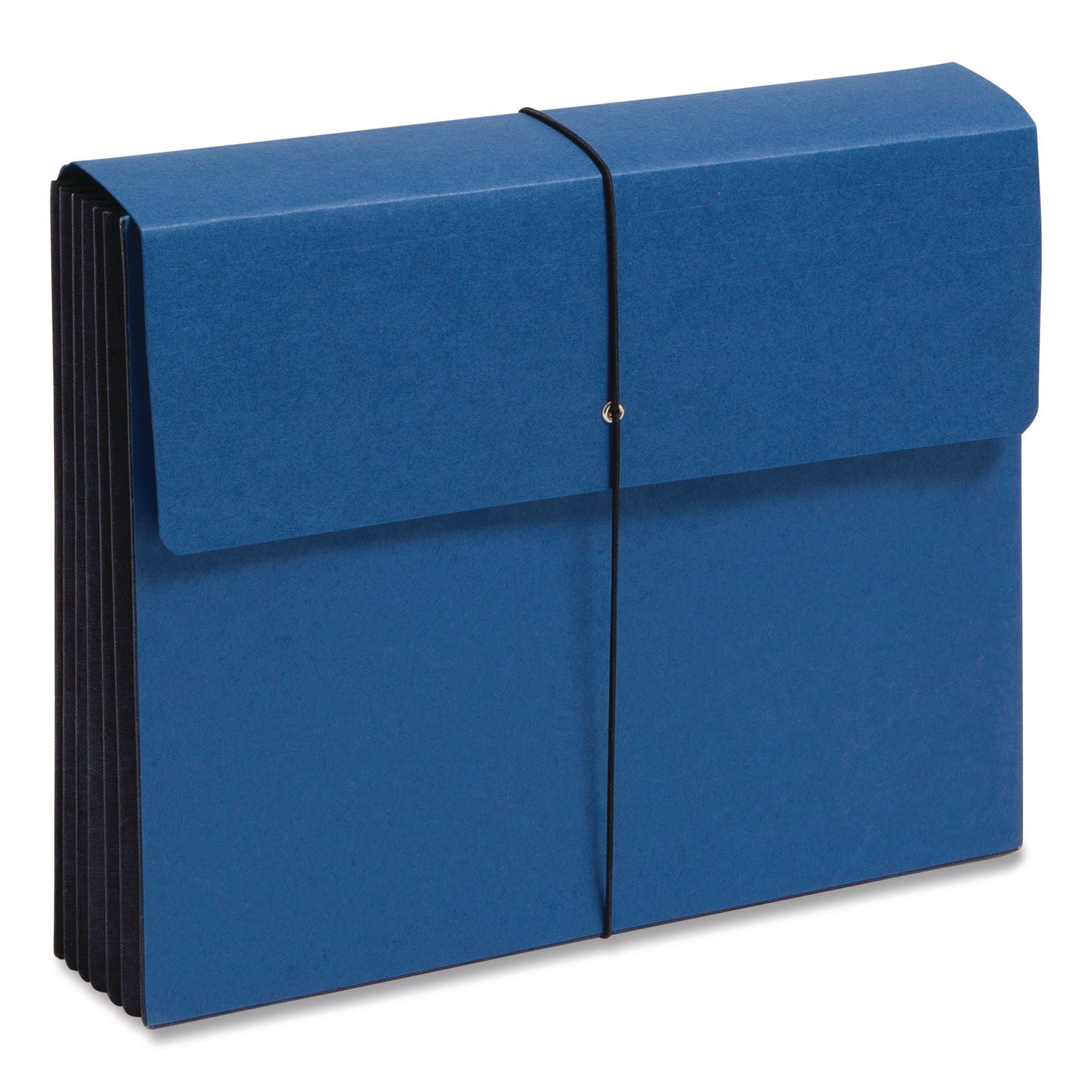 Smead Letter Recycled File Wallet - 8 1/2" x 11" - 5 1/4" Expansion - Navy - Elastic Closure, Reinforced Gusset - 10% Recycled - 1 Each