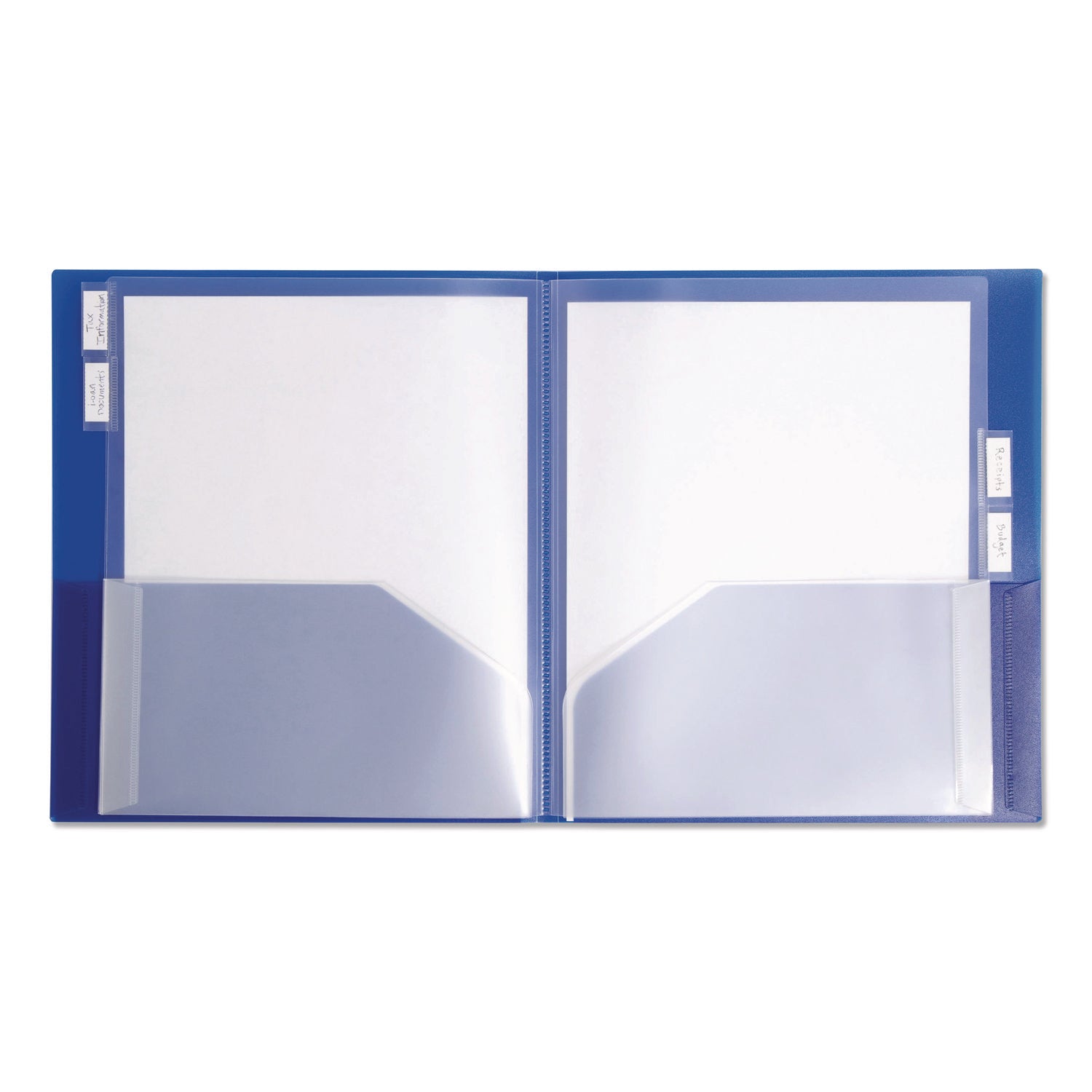 Smead Letter Pocket Folder - 8 1/2" x 11" - 10 Pocket(s) - Dark Blue, Teal - Acid-free - 2/Pack - 15 / Carton