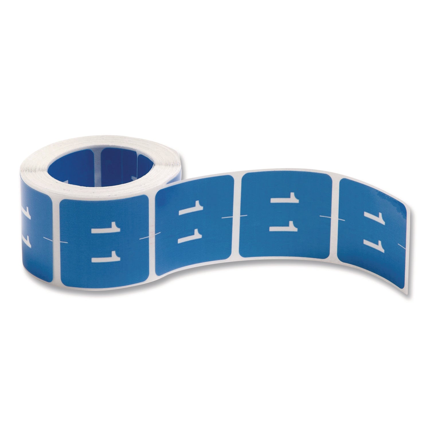Smead DCC Color-Coded Numeric Labels - 1 - x 1 1/2" Width x 1 1/2" Length - Light Blue - Laminated - 250 / Roll