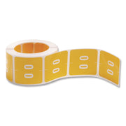 Smead DCC Color-Coded Numeric Labels - 0 - x 1 1/2" Width x 1 1/2" Length - Yellow - Laminated - 250 / Roll