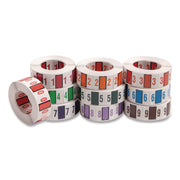 Smead BCCRN Bar-Style Color-Coded Labels - 0-9 - x 1 1/4" Width x 1" Length - Assorted - Laminated - 5000 / Box