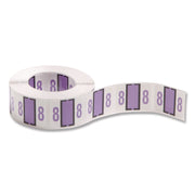 Smead BCCRN Bar-Style Color-Coded Labels - 8 - x 1 1/4" Width x 1" Length - Lavender - Laminated - 500 / Roll
