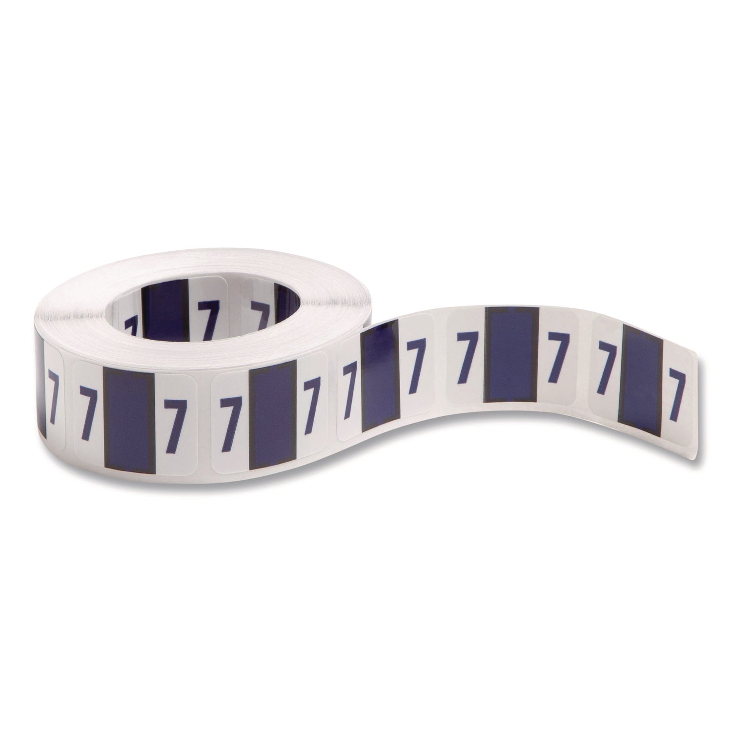 Smead BCCRN Bar-Style Color-Coded Labels - 7 - x 1 1/4" Width x 1" Length - Purple - Laminated - 500 / Roll