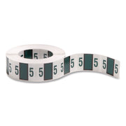 Smead BCCRN Bar-Style Color-Coded Labels - 5 - x 1 1/4" Width x 1" Length - Dark Green - Laminated - 500 / Roll