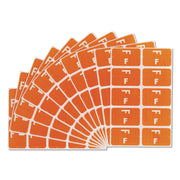 Smead AlphaZ ACCS Color-Coded Labels - F - x 1" Width x 1 5/8" Length - Orange - Laminated - 10 / Sheet - 1 Pack