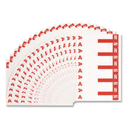 Alphaz Color-Coded First Letter Combo Alpha Labels, A/n, 1.16 X 3.63, Red/white, 5/sheet, 20 Sheets/pack