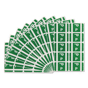 Alphaz Color-Coded Second Letter Alphabetical Labels, P, 1 X 1.63, Dark Green, 10/sheet, 10 Sheets/pack