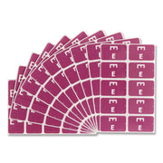 Smead AlphaZ ACCS Color-Coded Labels - E - x 1" Width x 1 5/8" Length - Purple - Laminated - 10 / Sheet - 1 Pack