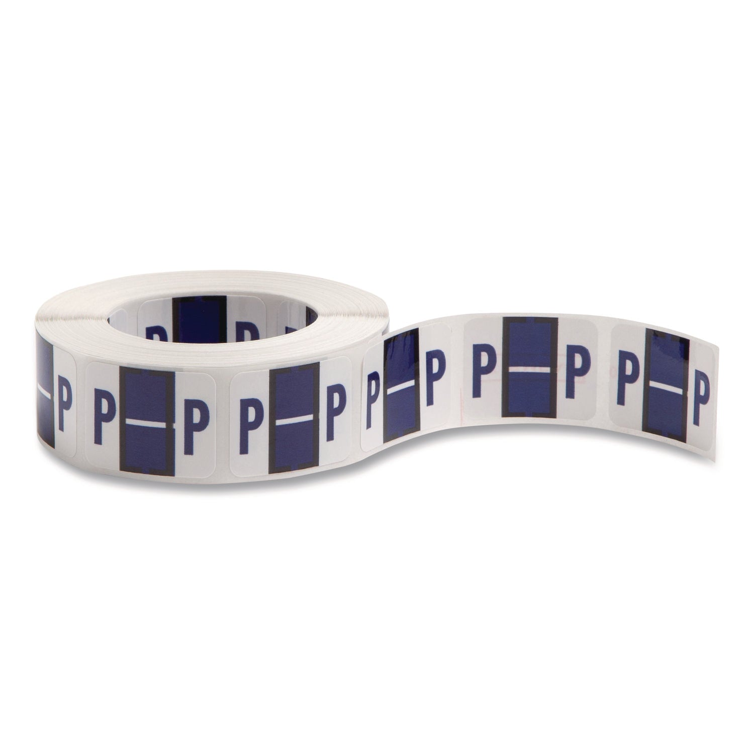 Smead BCCR Bar-Style Color-Coded Labels - P - x 1 1/4" Width x 1" Length - Violet - Laminated - 1 Roll
