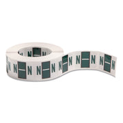 Smead BCCR Bar-Style Color-Coded Labels - N - x 1 1/4" Width x 1" Length - Dark Green - Laminated - 1 Roll