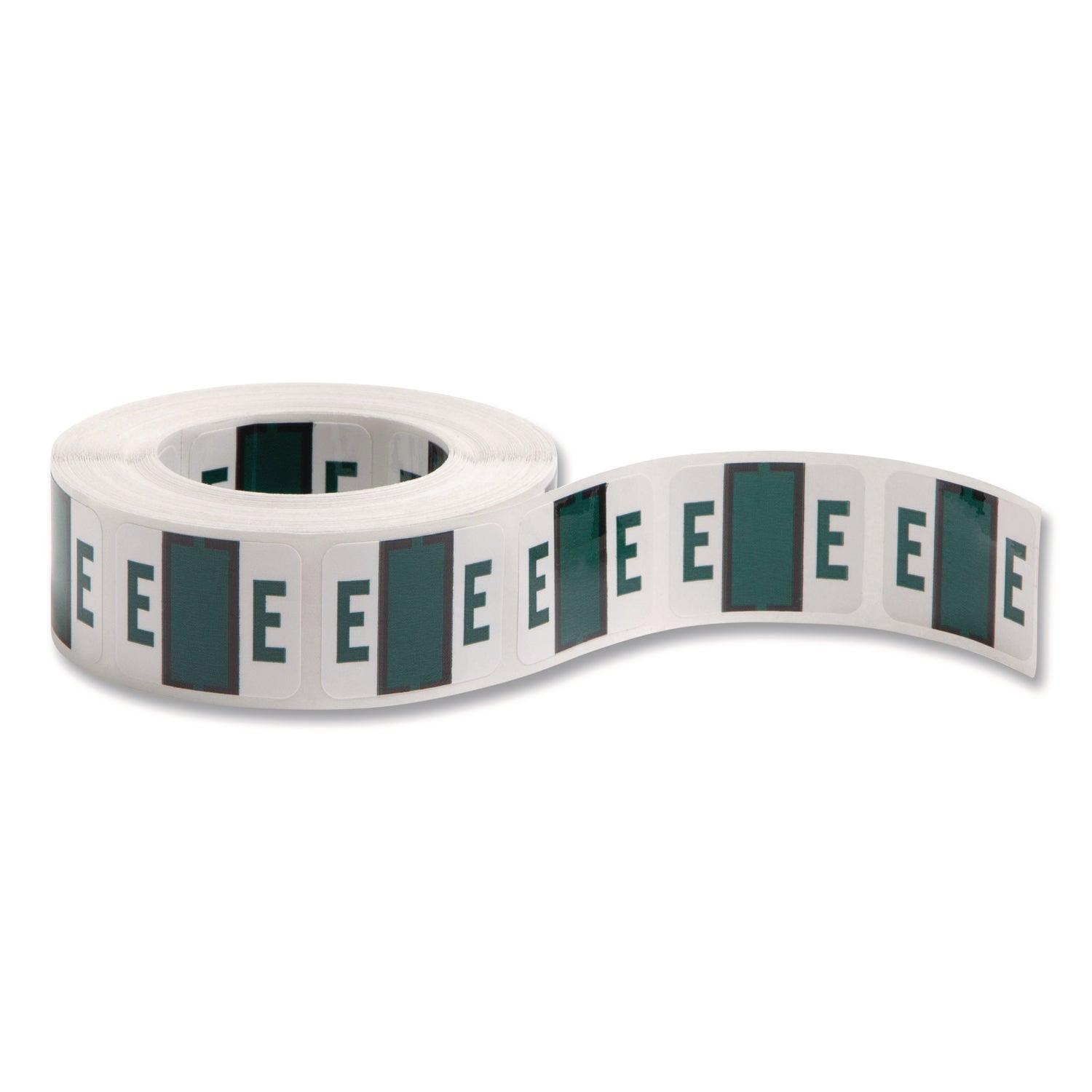 Smead BCCR Bar-Style Color-Coded Labels - E - x 1 1/4" Width x 1" Length - Dark Green - Laminated - 1 Roll