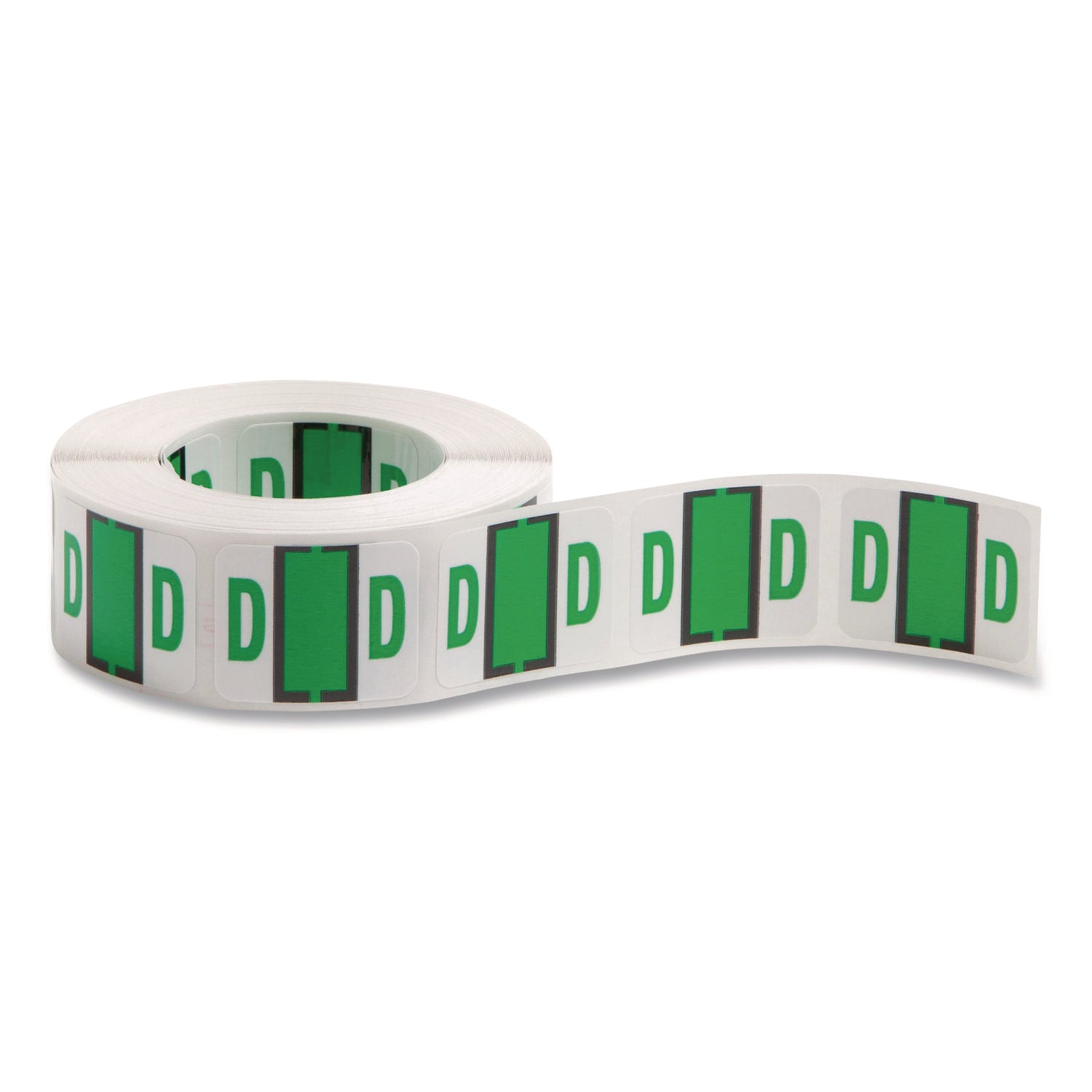 Smead BCCR Bar-Style Color-Coded Labels - D - x 1 1/4" Width x 1" Length - Light Green - Laminated - 1 Roll
