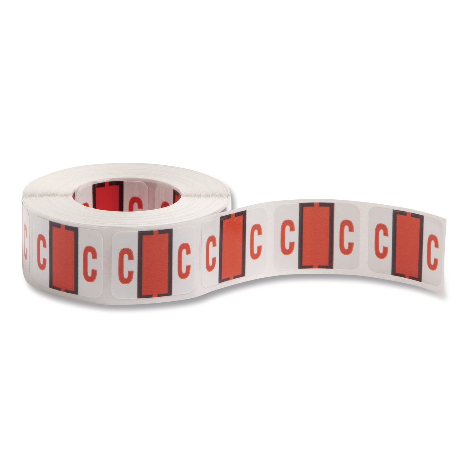 Smead BCCR Bar-Style Color-Coded Labels - C - x 1 1/4" Width x 1" Length - Dark Orange - Laminated - 1 Roll