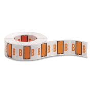 Smead BCCR Bar-Style Color-Coded Labels - B - x 1 1/4" Width x 1" Length - Light Orange - Laminated - 1 Roll
