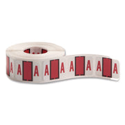 Smead BCCR Bar-Style Color-Coded Labels - A - x 1 1/4" Width x 1" Length - Red - Laminated - 1 Roll