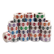 Smead BCCR Bar-Style Color-Coded Labels - A-Z - x 1 1/4" Width x 1" Length - Assorted - Laminated - 500 / Roll - 1 Box