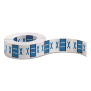 Smead BCCR Bar-Style Color-Coded Labels - X - x 1 1/4" Width x 1" Length - Blue - Laminated - 1 Roll