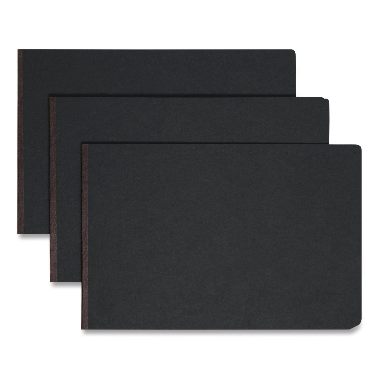 11" x 17" - 3" Expansion - 1 Fastener(s) - 25 pt. - Pressboard - Black - Metal Compressor, Hinged - 100% Paper Recycled - 1 Each