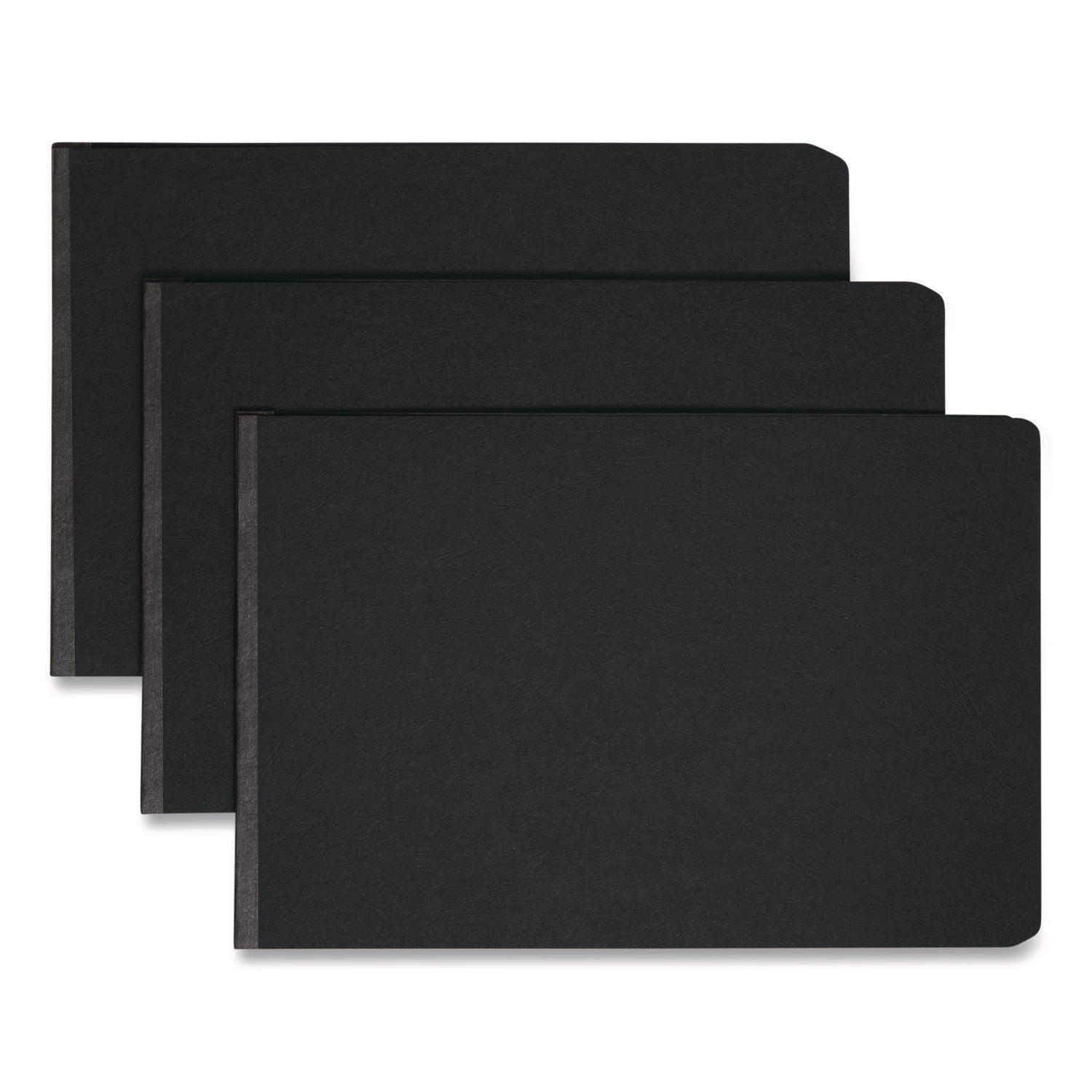 11" x 17" - 3" Expansion - 1 Fastener(s) - 3" for Folder - 25 pt. - Pressboard - Black - Reinforced Hinge, Heavy Duty, Moisture Resistant, Stain Resistant, Rounded Corner - 100% Recycled - 1 Each