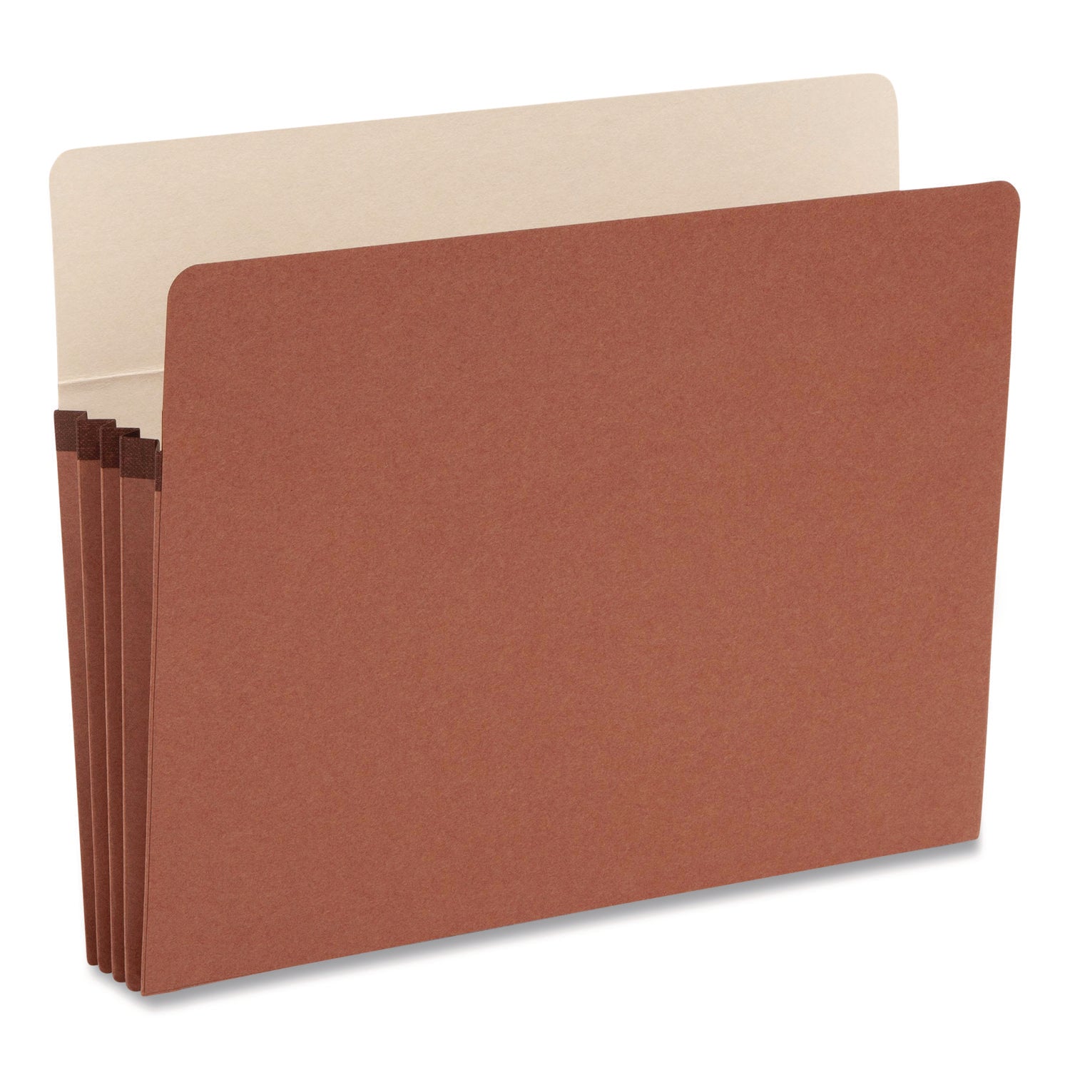 Smead SuperTab Straight Tab Cut Letter Recycled File Pocket - 8 1/2" x 11" - 3 1/2" Expansion - Redrope - Tear Resistant, Reinforced Gusset - 30% Recycled - 25 / Box