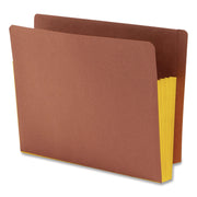 Smead Straight Tab Cut Letter Recycled File Pocket - 8 1/2" x 11" - 3 1/2" Expansion - 1 Pocket(s) - End Tab Location - 2 Plys - Redrope - Yellow - 30% Recycled - 10 / Box
