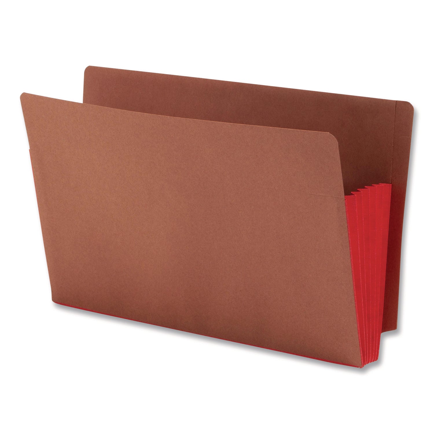 Smead TUFF Pocket Straight Tab Cut Legal Recycled File Pocket - 8 1/2" x 14" - 5 1/4" Expansion - 12.5 pt. - 2 Plys - Tyvek, Redrope - Red - Embossed - 30% Recycled - 10 / Box