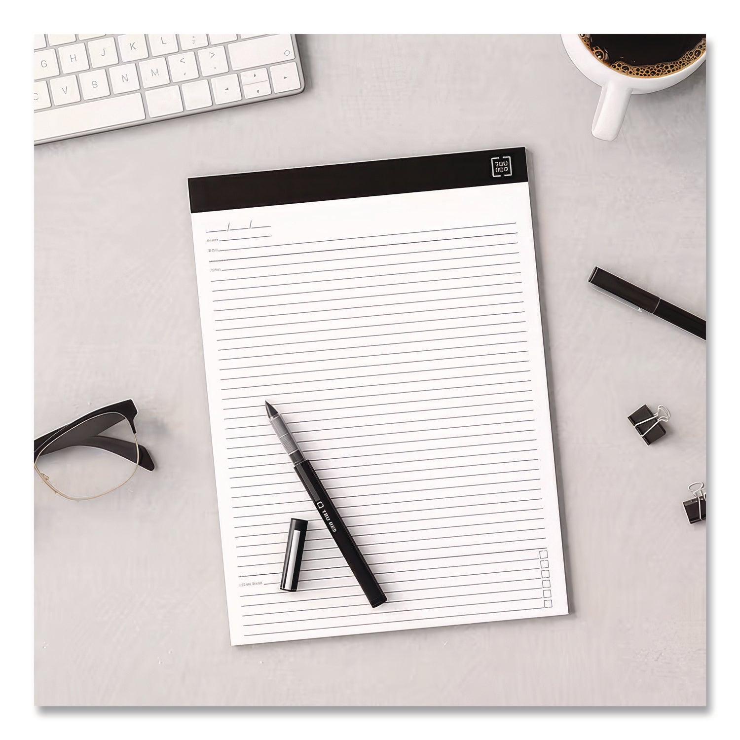Notepads, Meeting-Minutes/notes Format, 50 White 8.5 X 11.75 Sheets, 6/pack