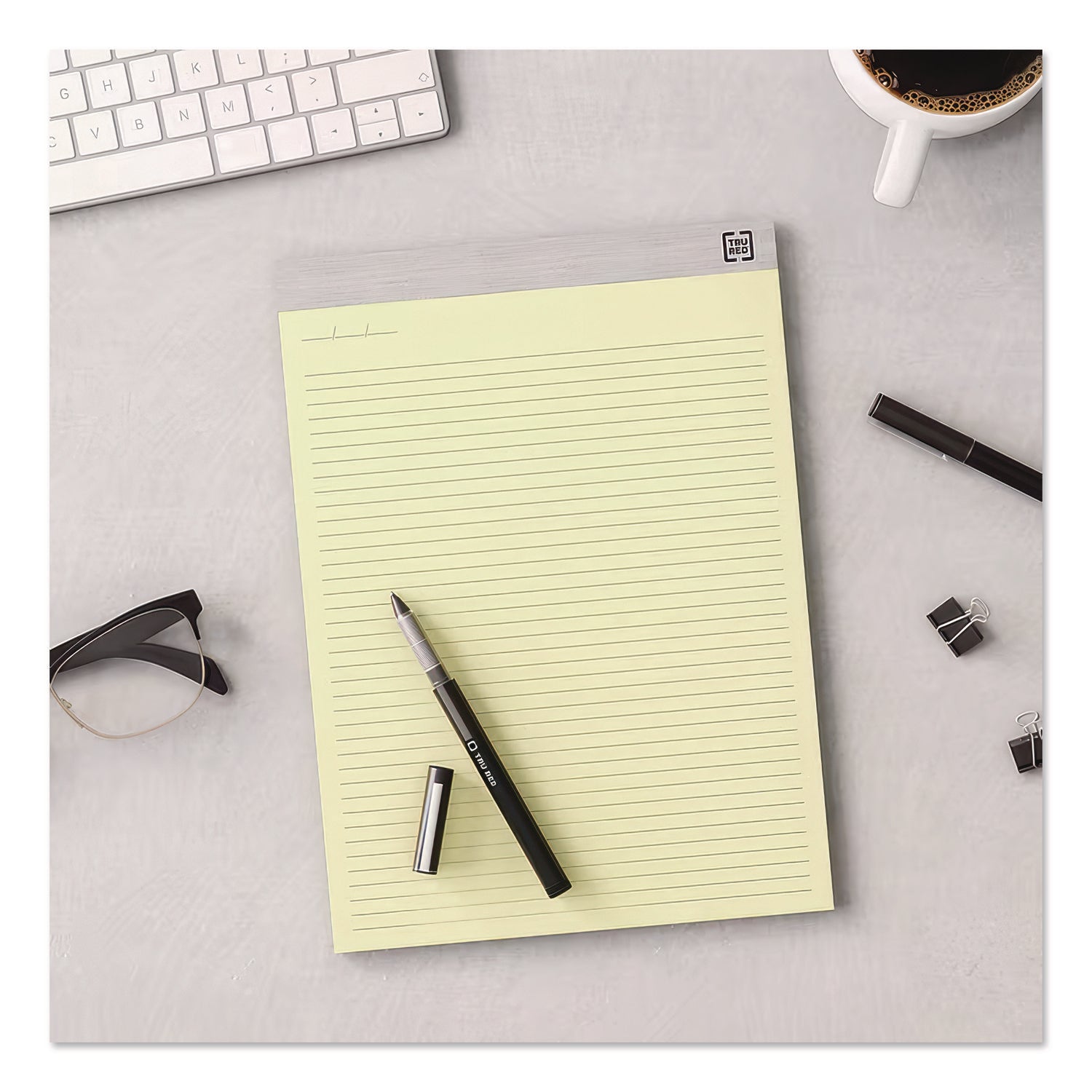 Notepads, Narrow Rule, 50 Canary-Yellow 8.5 X 11.75 Sheets, 12/pack