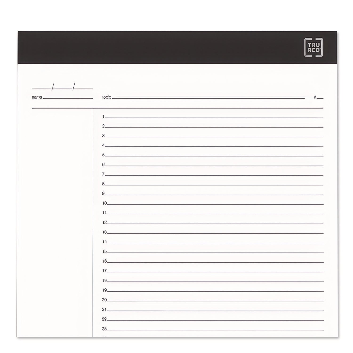 Notepads, Project-Management Format, 50 White 8.5 X 11.75 Sheets, 6/pack