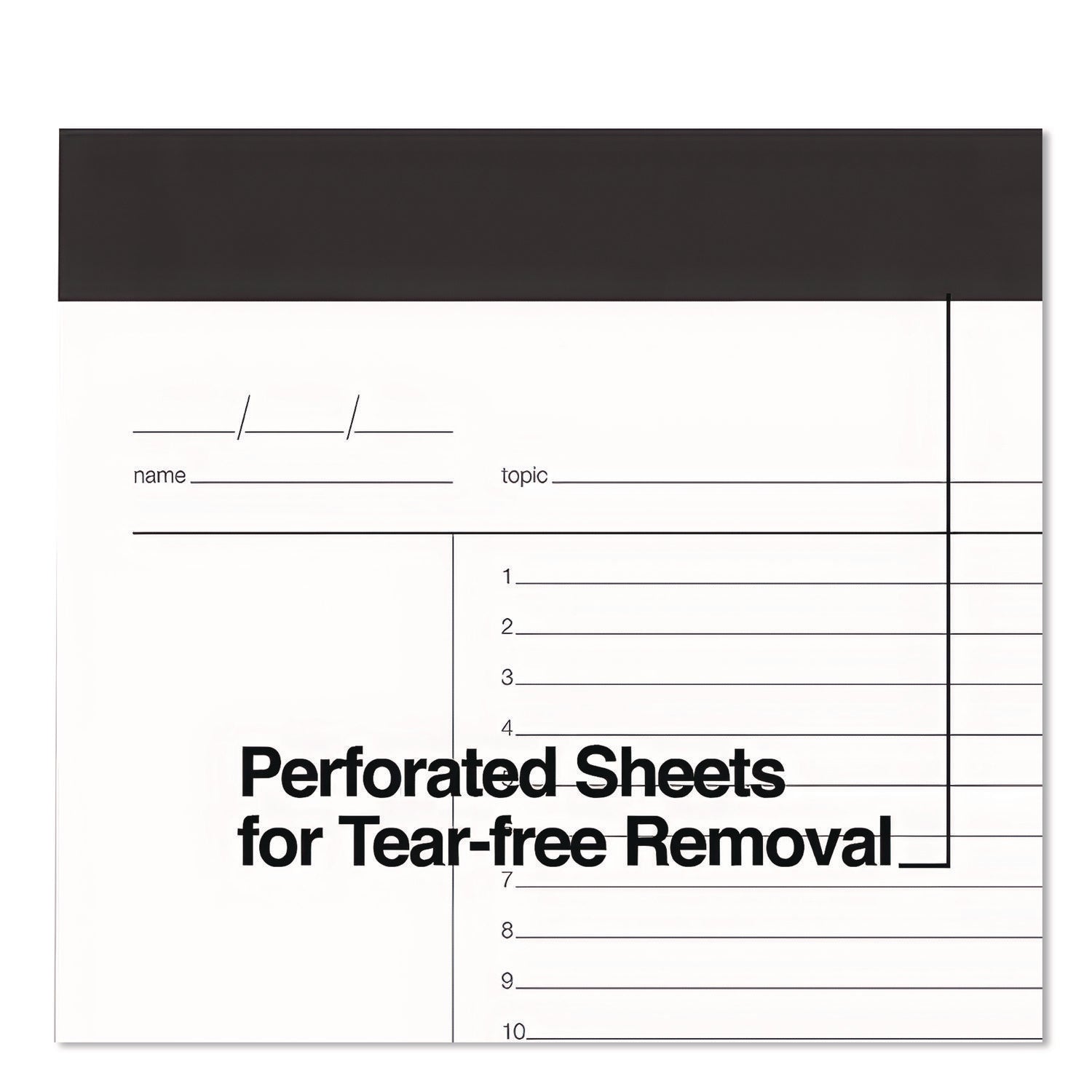 Notepads, Project-Management Format, 50 White 8.5 X 11.75 Sheets, 6/pack