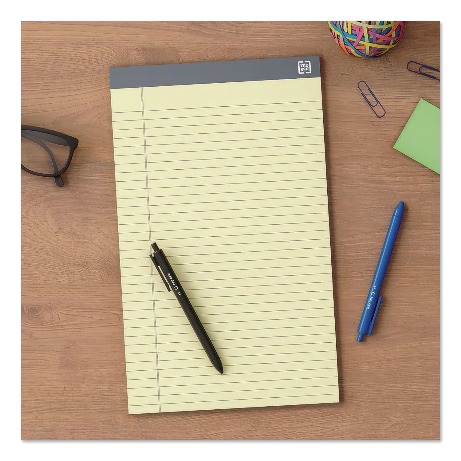 Notepads, Wide/legal Rule, 50 Canary-Yellow 8.5 X 14 Sheets, 12/pack