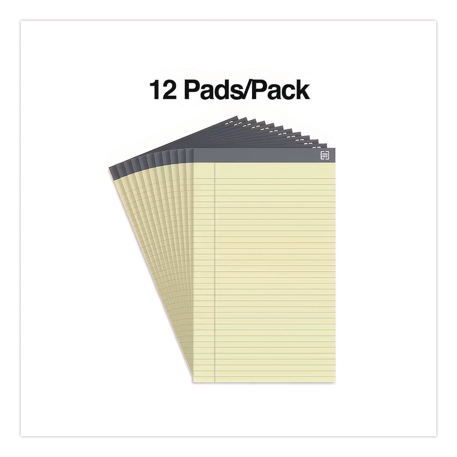 Notepads, Wide/legal Rule, 50 Canary-Yellow 8.5 X 14 Sheets, 12/pack