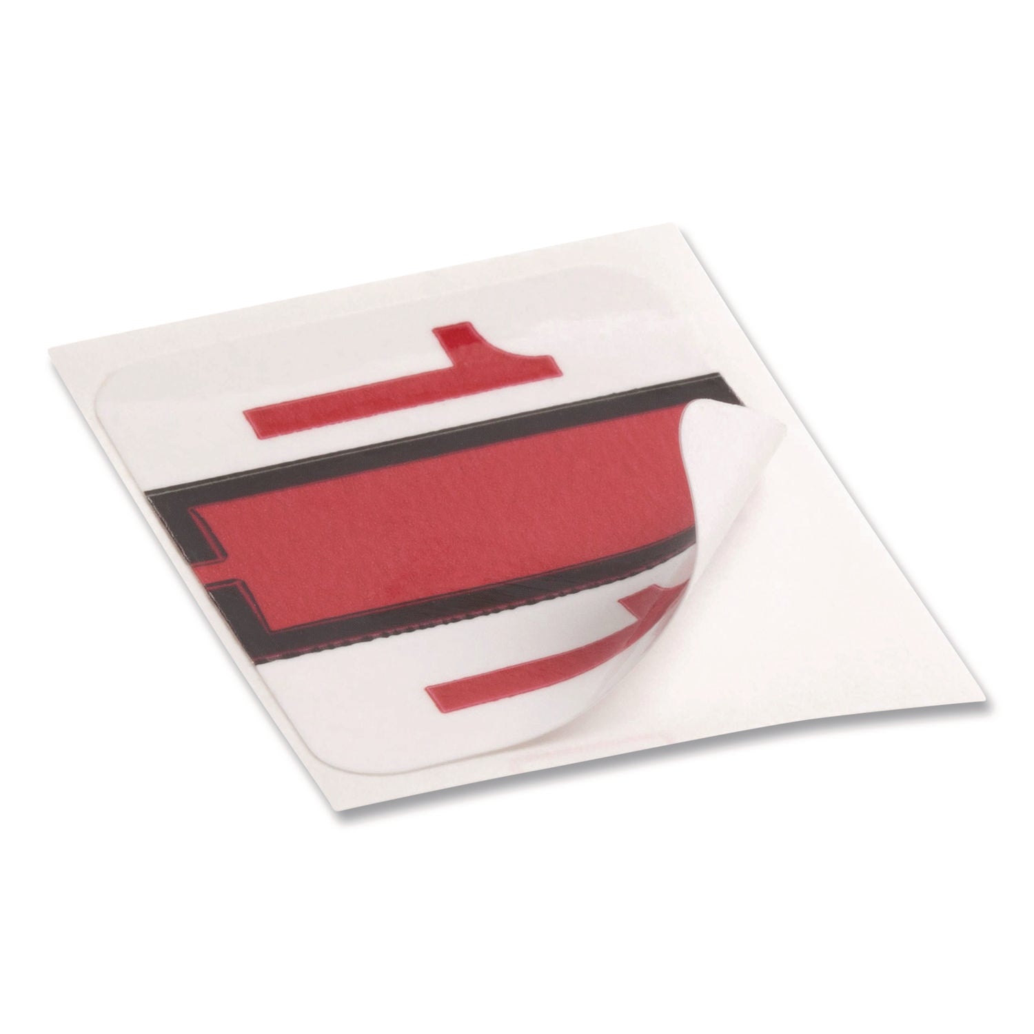 Smead BCCRN Bar-Style Color-Coded Labels - 1 - x 1 1/4" Width x 1" Length - Red - Laminated - 500 / Roll