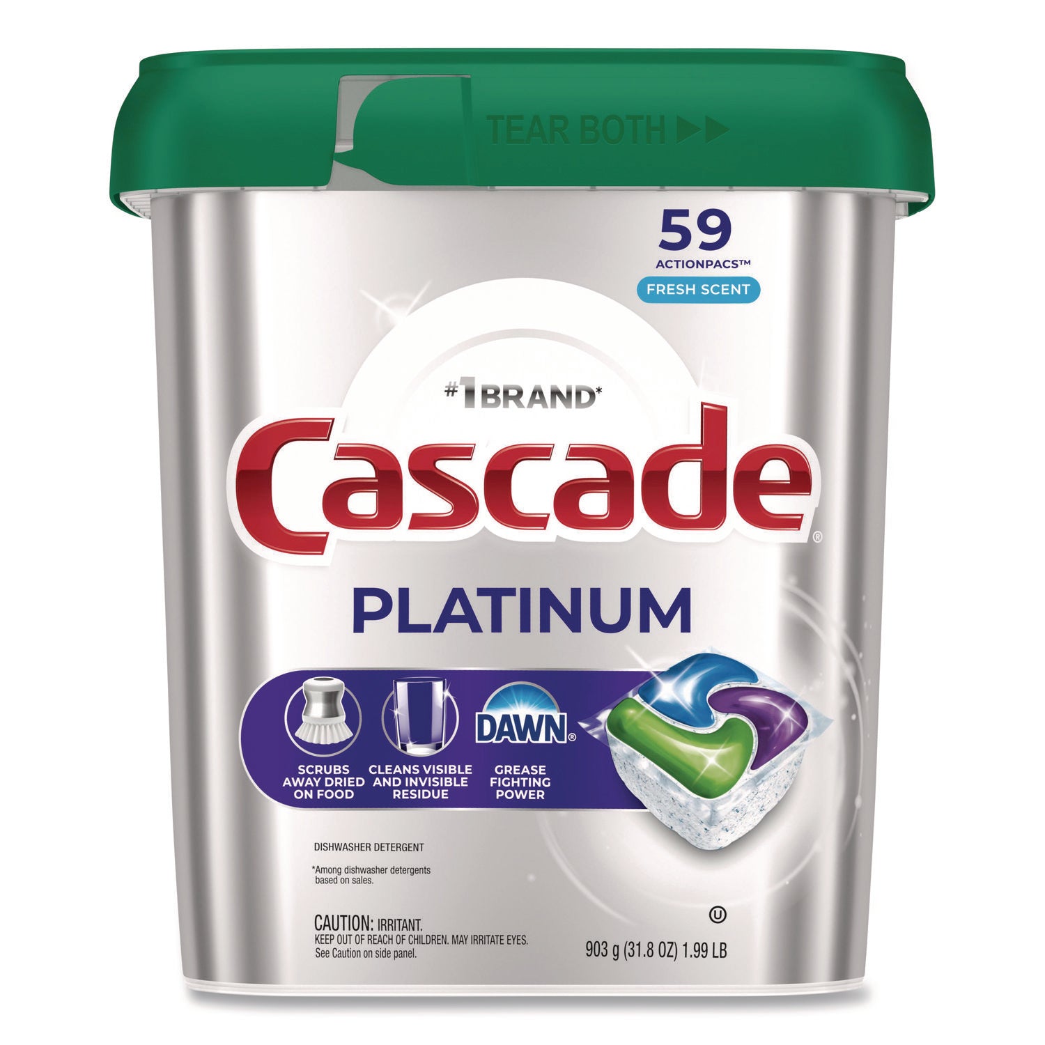 ActionPacs, Fresh Scent, 31.8 oz, 59 Pacs/Tub, 3 Tubs/Carton