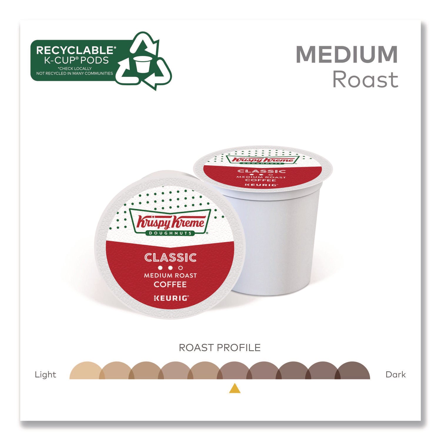 Compatible with Keurig Brewer - Regular - Medium - K-Cup, Pod - Classic - Kosher - 24 / Box