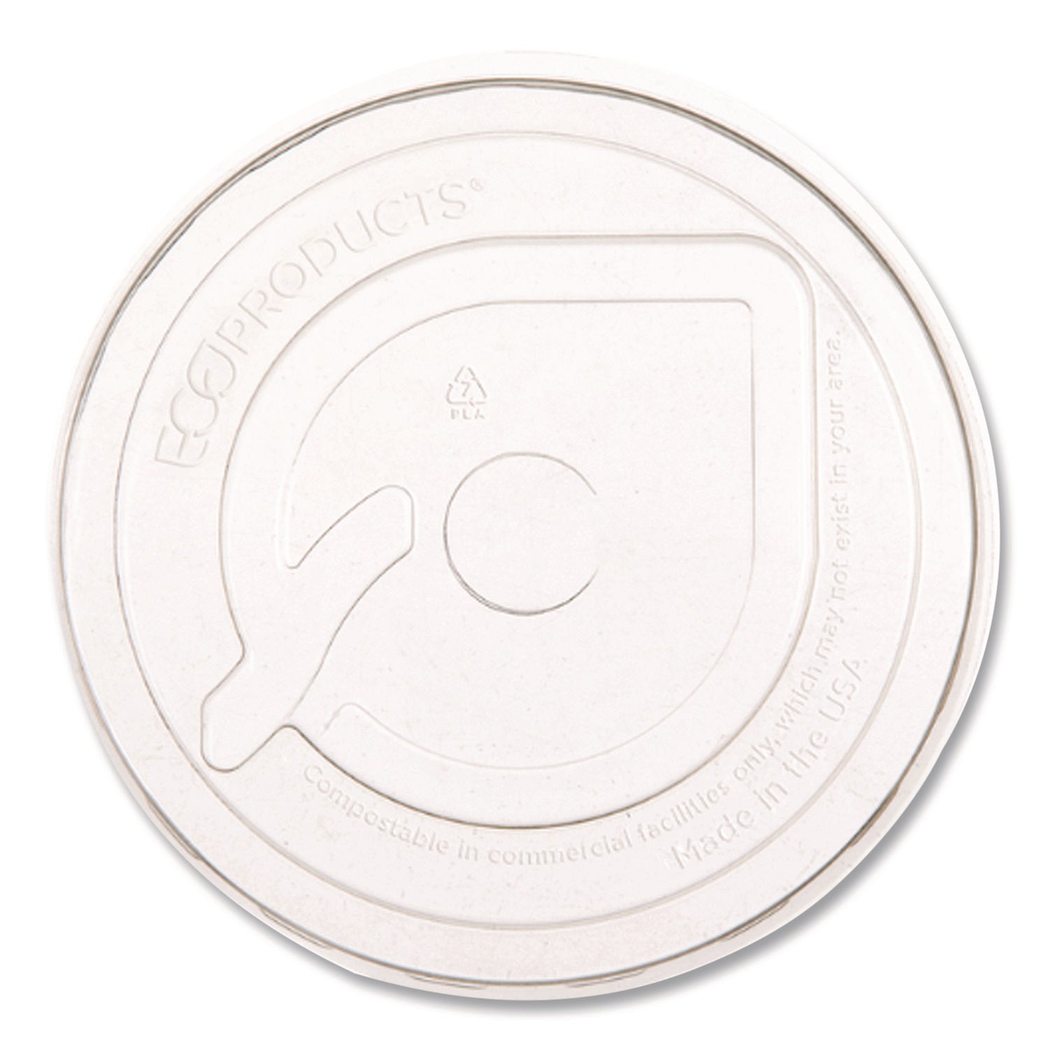 GreenStripe Cold Cup Flat Lids, Fits 9 oz to 24 oz Cold Cups, Plastic, Clear, 100/Pack, 10 Packs/Carton