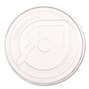 GreenStripe Cold Cup Flat Lids, Fits 9 oz to 24 oz Cold Cups, Plastic, Clear, 100/Pack, 10 Packs/Carton
