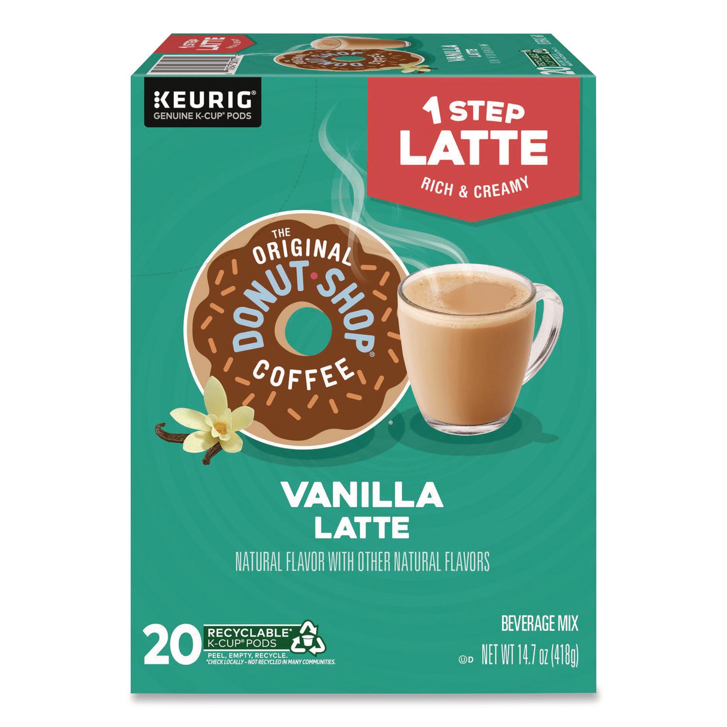 Diedrich K-Cup TODS 1-Step Latte K-Cups - 20 K-Cup - K-Cup - Columbian, Vanilla - 20 / Carton