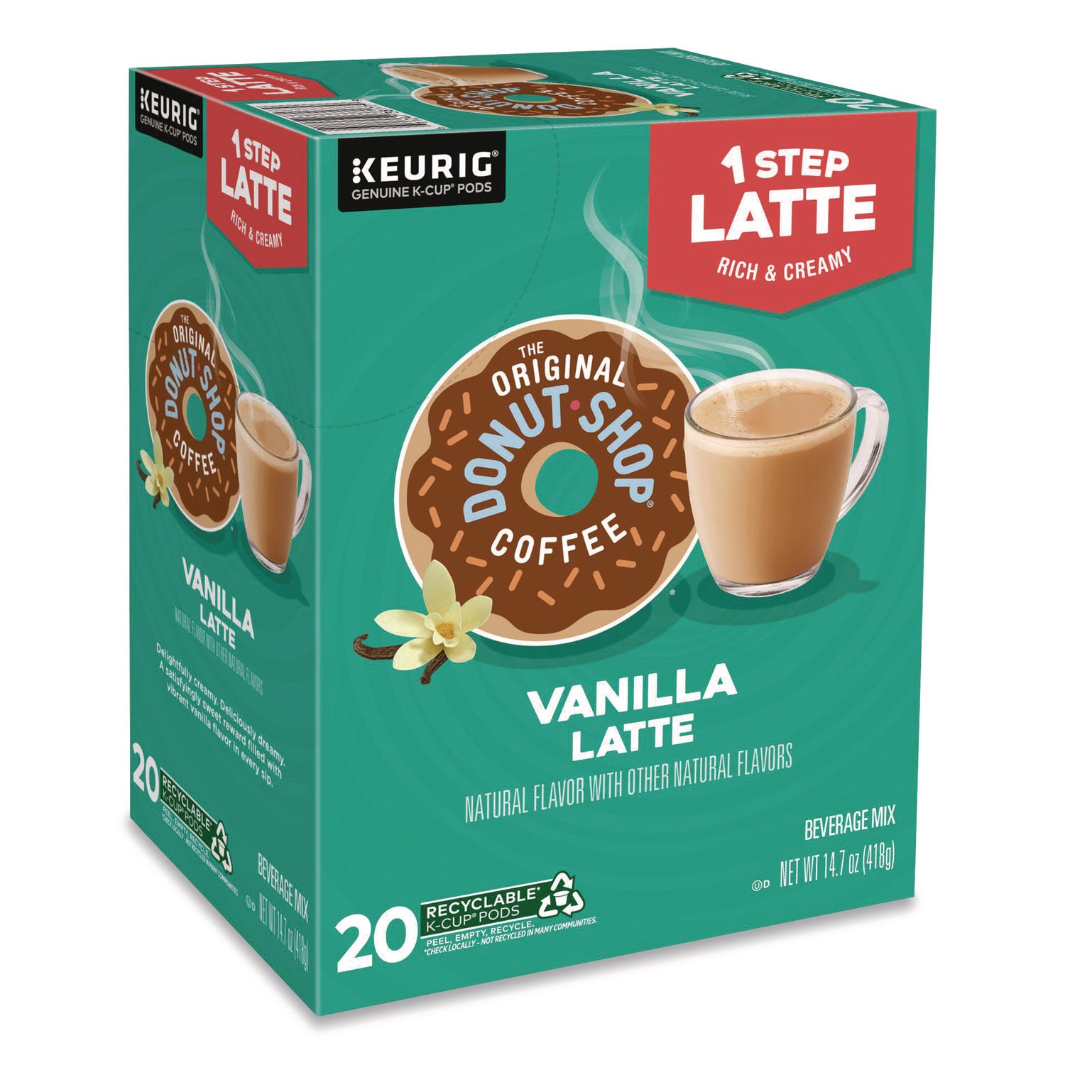Diedrich K-Cup TODS 1-Step Latte K-Cups - 20 K-Cup - K-Cup - Columbian, Vanilla - 20 / Carton
