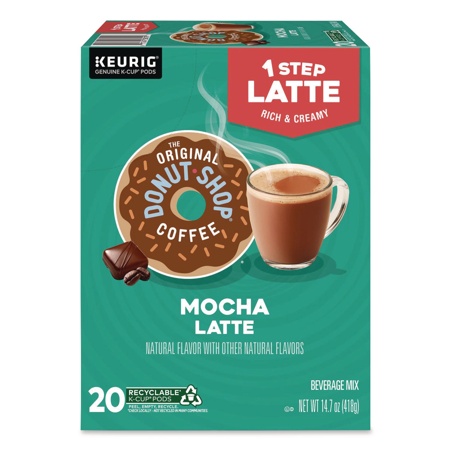Diedrich K-Cup TODS 1-Step Latte K-Cups - 20 K-Cup - K-Cup - Columbian, Mocha - Kosher - 20/Box - 4 / Carton
