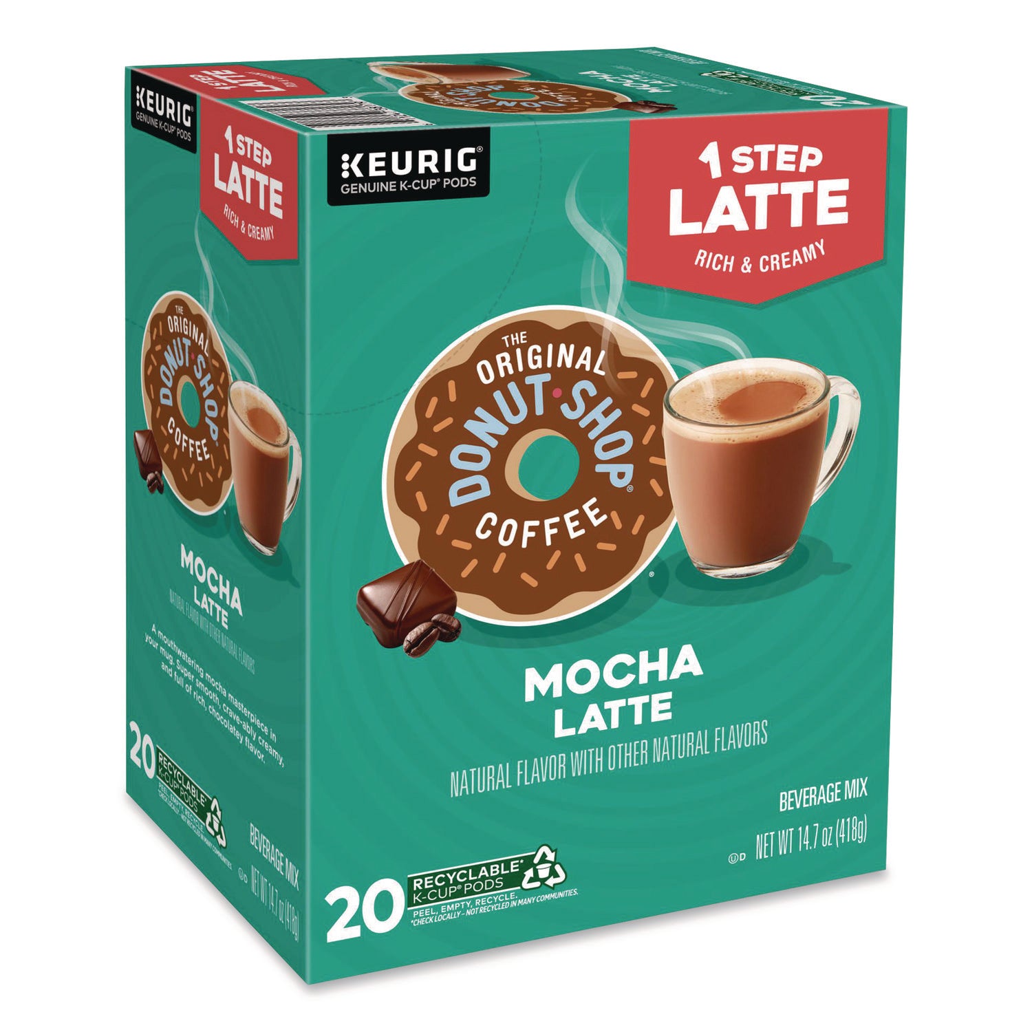 Diedrich K-Cup TODS 1-Step Latte K-Cups - 20 K-Cup - K-Cup - Columbian, Mocha - Kosher - 20/Box - 4 / Carton