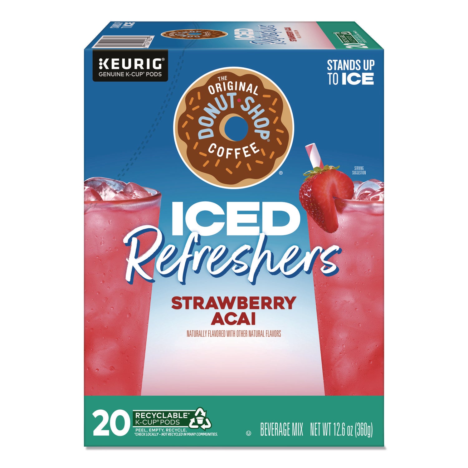 The Original Donut Shop&reg; Iced Refreshers - Strawberry Acai - 20 / Box